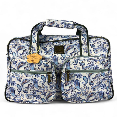 BLUE CANVAS Overnight Cotton Road Travel Bag with PAISLEY Print