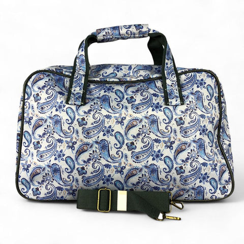 BLUE CANVAS Overnight Cotton Road Travel Bag with PAISLEY Print