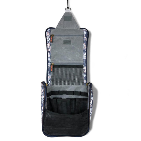 BLUE Cotton Road PVC Hanging Vanity Bag with PAISLEY Print
