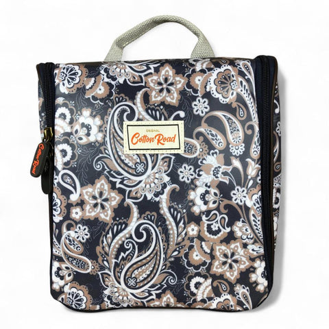 BLUE Cotton Road PVC Hanging Vanity Bag with PAISLEY Print