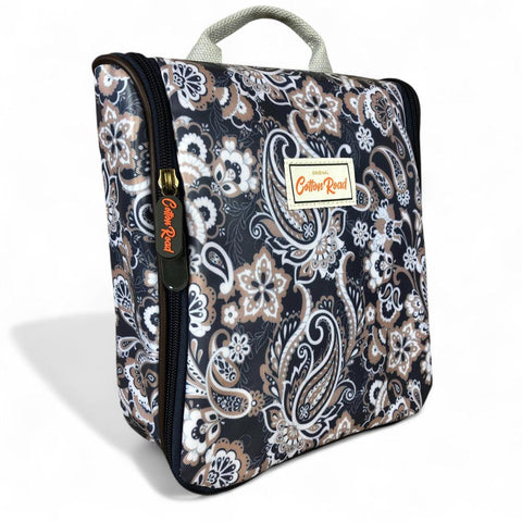BLUE Cotton Road PVC Hanging Vanity Bag with PAISLEY Print