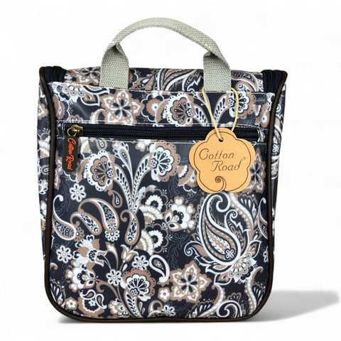 BLUE Cotton Road PVC Hanging Vanity Bag with PAISLEY Print