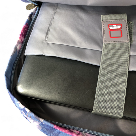 BLUE FLORAL Canvas Cotton Road Backpack