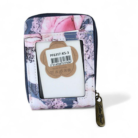 BLUE FLORAL PVC Cotton Road Card Holder