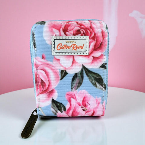 BLUE FLORAL PVC Cotton Road Card Holder