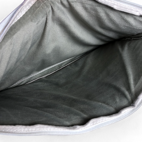 BROWN Canvas FLORAL Cotton Road Laptop Bag with GREY Trim and Matching Sleeve COMBO