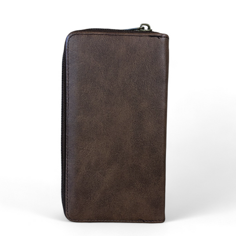 BROWN Cotton Road PU Leather Handbag with Leopard Print Panel and Matching Wallet COMBO (Copy)