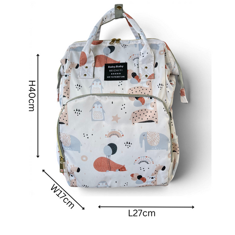 Backpack: Waterproof Safari Baby Nappy Bag