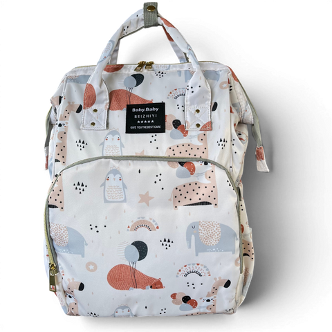 Backpack: Waterproof Safari Baby Nappy Bag