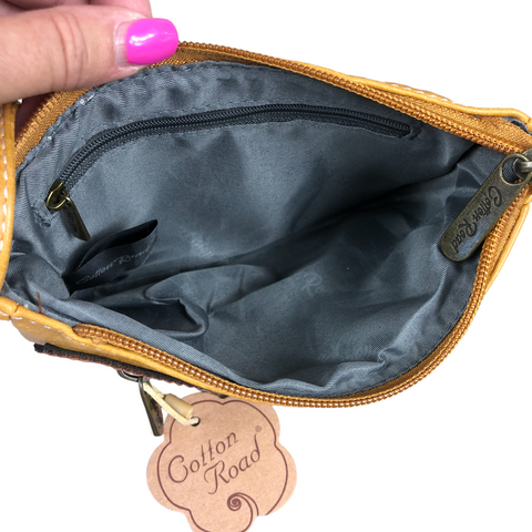 CAMEL Mini PU LEATHER Cotton Road Sling Bag