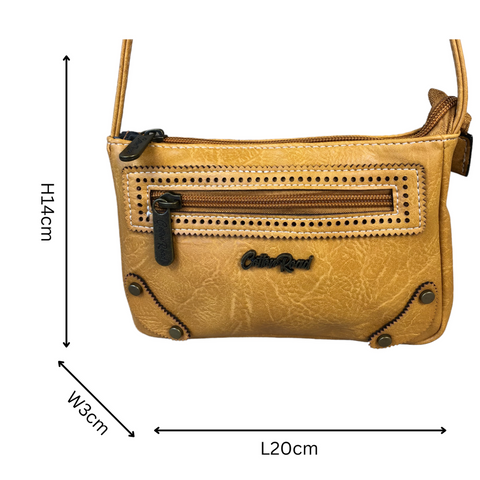 CAMEL Mini PU LEATHER Cotton Road Sling Bag