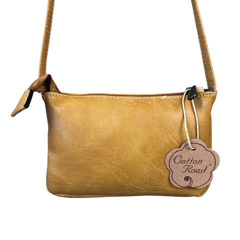 CAMEL Mini PU LEATHER Cotton Road Sling Bag
