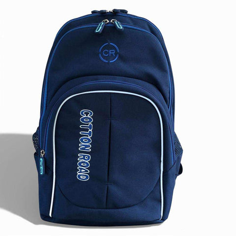 Cotton Road Backpack: BLUE BRANDED Canvas Backpack