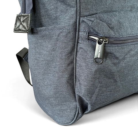 Cotton Road Backpack : BLUE Canvas USB Laptop Bag with Twin Handles