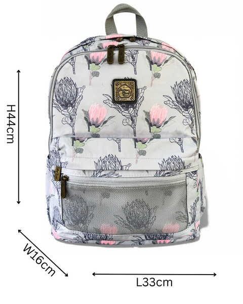 Cotton Road Backpack: BLUE PROTEA Padded Canvas Backpack for 15'6" Laptop