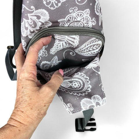 Cotton Road Backpack: BROWN CANVAS Cross Body Bag / Mini Backpack