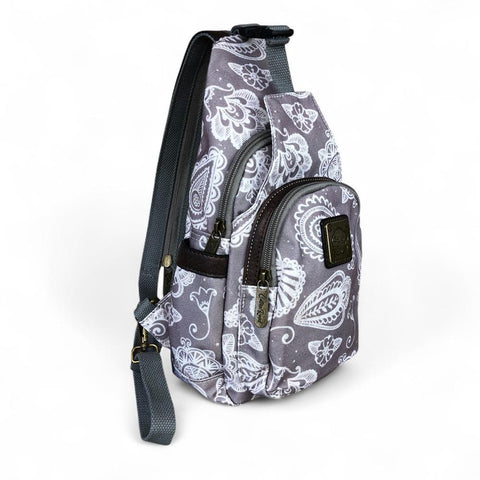 Cotton Road Backpack: BROWN CANVAS Cross Body Bag / Mini Backpack