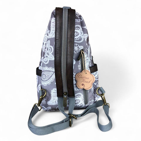 Cotton Road Backpack: BROWN CANVAS Cross Body Bag / Mini Backpack