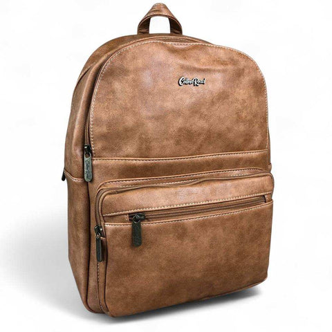 Cotton Road Backpack: CAMEL PU Leather for Daily Use