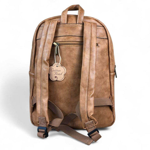 Cotton Road Backpack: CAMEL PU Leather for Daily Use