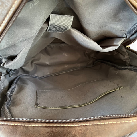 Cotton Road Backpack: COFFEE BROWN PU Leather for Work & Travel