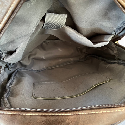 Cotton Road Backpack: COFFEE BROWN PU Leather for Work & Trips