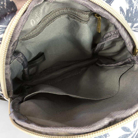 Cotton Road Backpack: Grey Canvas with PROTEAS and Matching Sling Bag