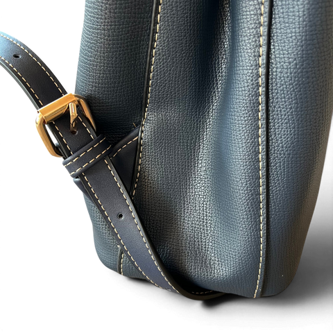 Cotton Road Backpack : NAVY BLUE PU Leather Handbag/Backpack for the Stylish Women