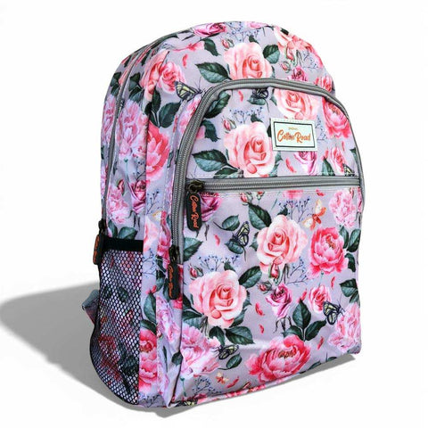 Cotton Road Backpack: PINK FLORAL PVC Backpack