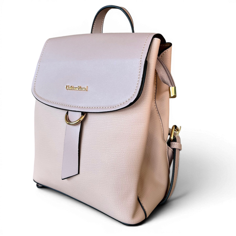 Cotton Road Backpack : PINK PU Leather Handbag/Backpack - Stylish & Practical