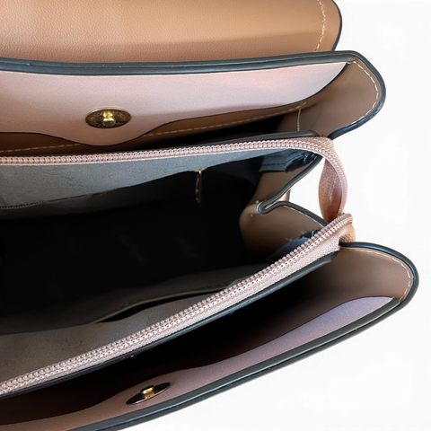 Cotton Road Backpack : PINK PU Leather Handbag/Backpack - Stylish & Practical