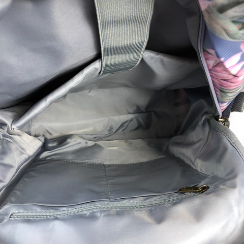 Cotton Road Backpack: Stylish Blue PVC 15.6" Laptop Bag with Proteas