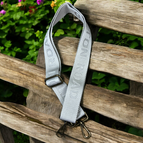 Cotton Road Bag Strap: BEIGE BRANDED Canvas Adjustable Strap