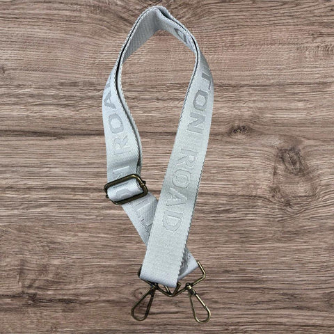 Cotton Road Bag Strap: BEIGE BRANDED Canvas Adjustable Strap