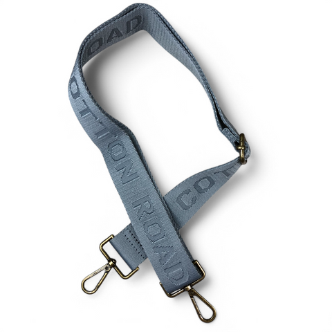 Cotton Road Bag Strap: GREY BRANDED Canvas Adjustable Strap