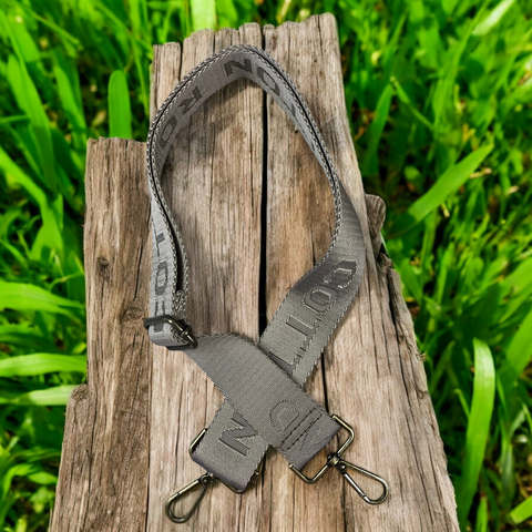 Cotton Road Bag Strap: KHAKI BRANDED Canvas Adjustable Strap
