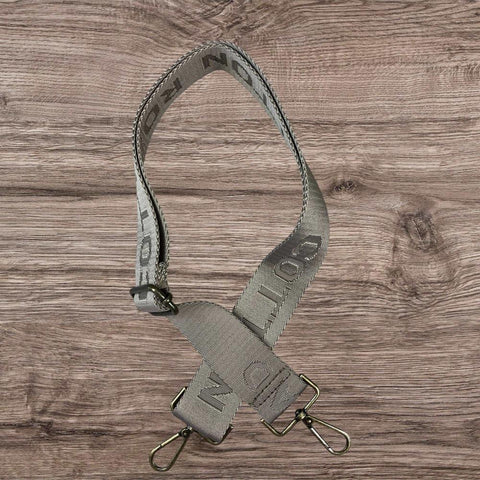 Cotton Road Bag Strap: KHAKI BRANDED Canvas Adjustable Strap