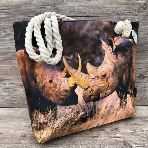 Cotton Road Canvas Tote Bag with RHINO
