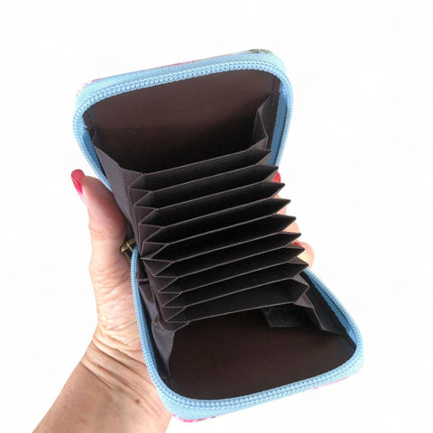 Cotton Road Card Holder: BLUE FLORAL PVC Card Holder