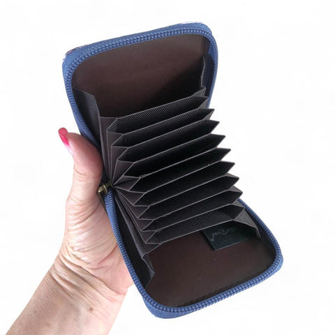Cotton Road Card Holder: BLUE FLORAL PVC Card Holder