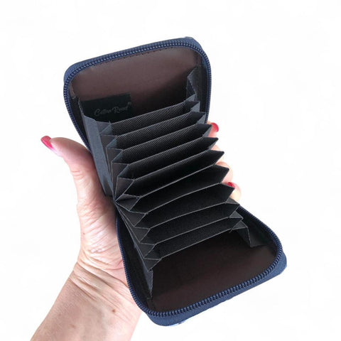 Cotton Road Card Holder: BLUE FLORAL PVC Card Holder