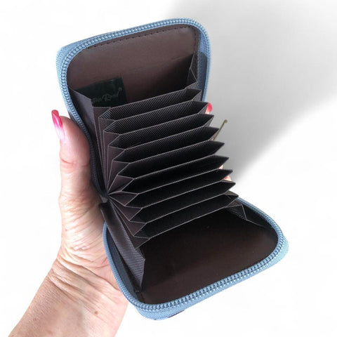 Cotton Road Card Holder: BLUE FLORAL PVC Card Holder