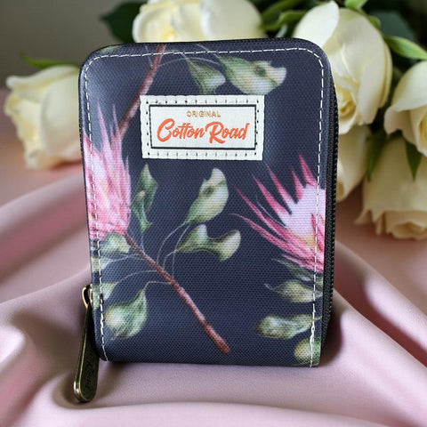 Cotton Road Card Holder: BLUE FLORAL PVC Card Holder