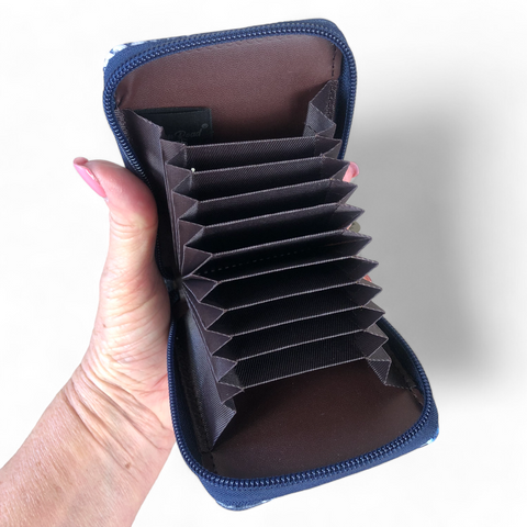 Cotton Road Card Holder: BLUE PAISLEY PVC Card Holder