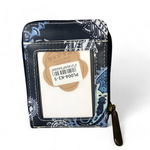 Cotton Road Card Holder: BLUE PAISLEY PVC Card Holder