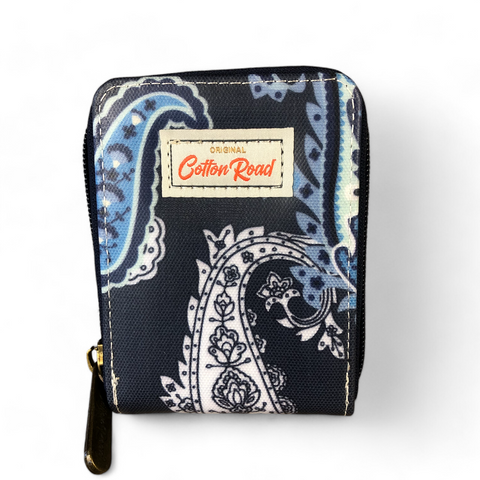 Cotton Road Card Holder: BLUE PAISLEY PVC Card Holder