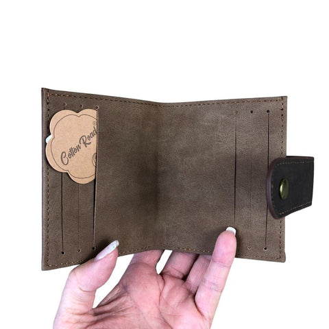 Cotton Road Card Holder: BROWN PU Leather Card Holder