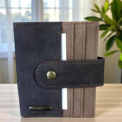 Cotton Road Card Holder: BROWN PU Leather Card Holder
