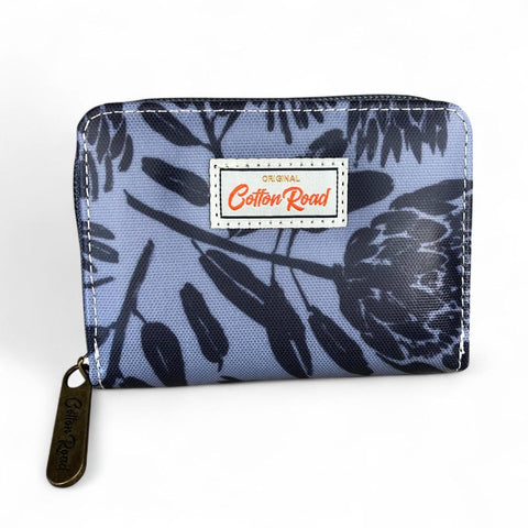 Cotton Road Card Holder: GREY PVC Card Holder with PROTEA
