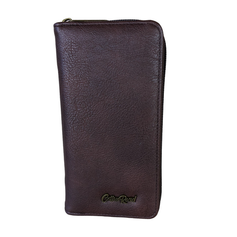 Cotton Road Card Holder: Large BROWN PU Leather